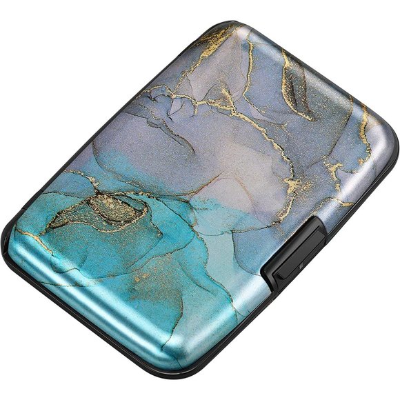 Mens or Womens Mini RFID Aluminum Wallet Credit Cards Holder Business Card Case - Picture 1 of 7